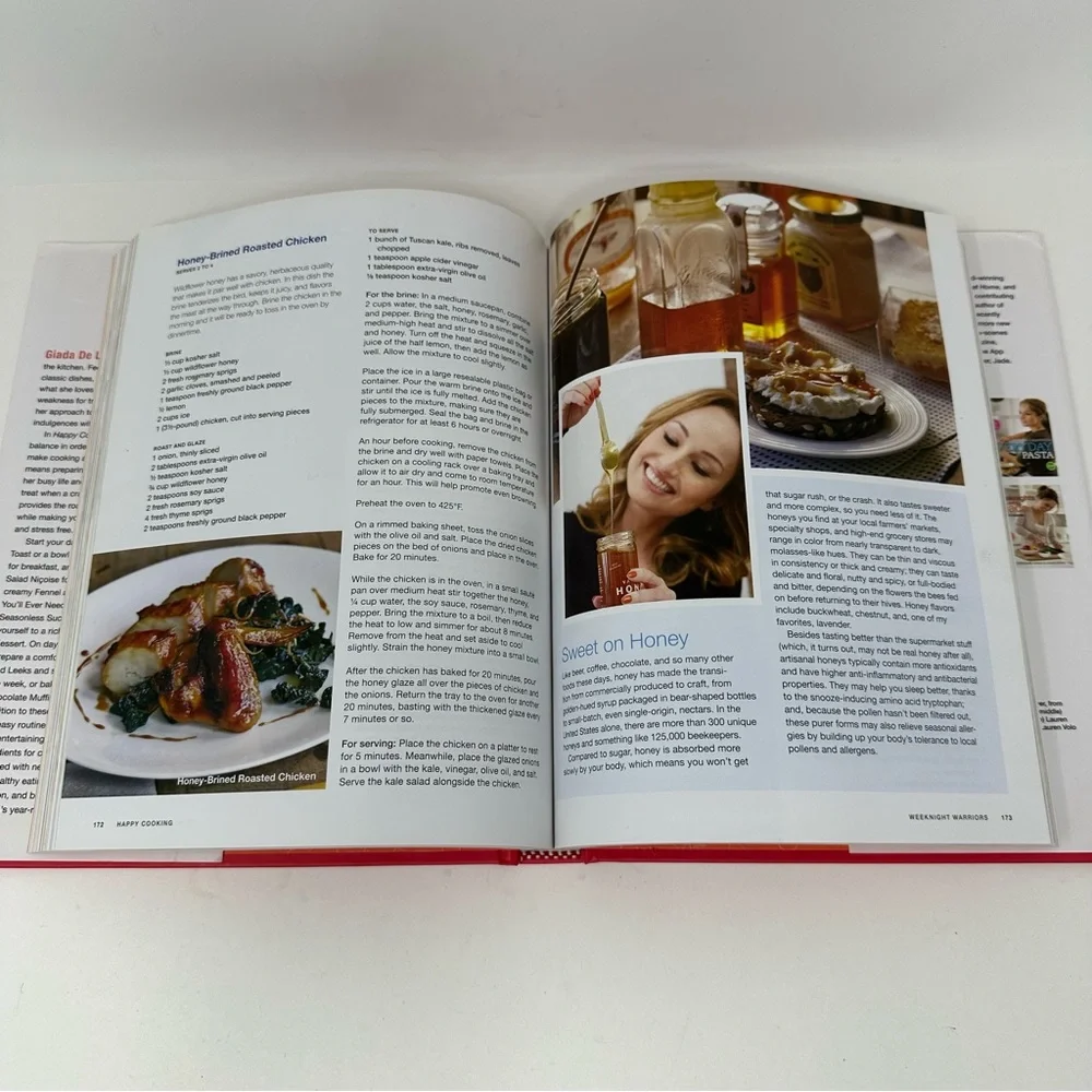 Giada De Laurentiis Autographed Happy Cooking First Edition & Giada At Home